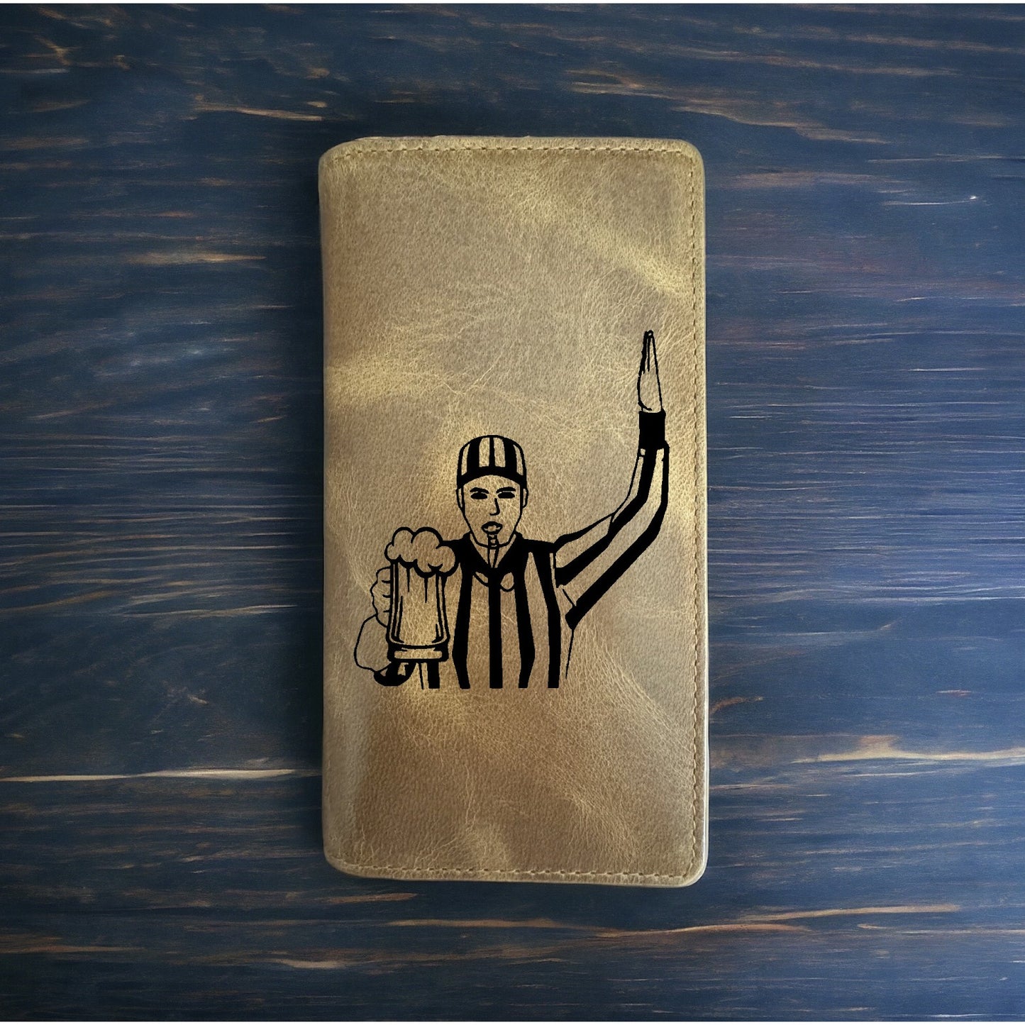 Beer Referee Rodeo Wallet Cowboy Western Buffalo Leather Premium Party Foul NEW