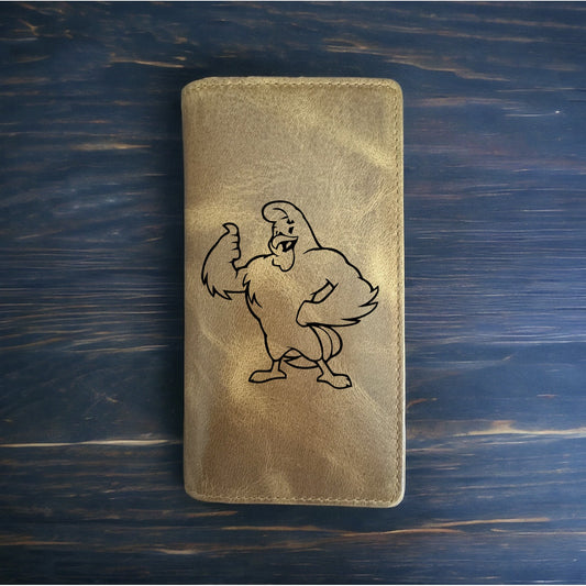 Rooster Rodeo Wallet Cowboy Western Buffalo Leather Premium Farm Chicken NEW