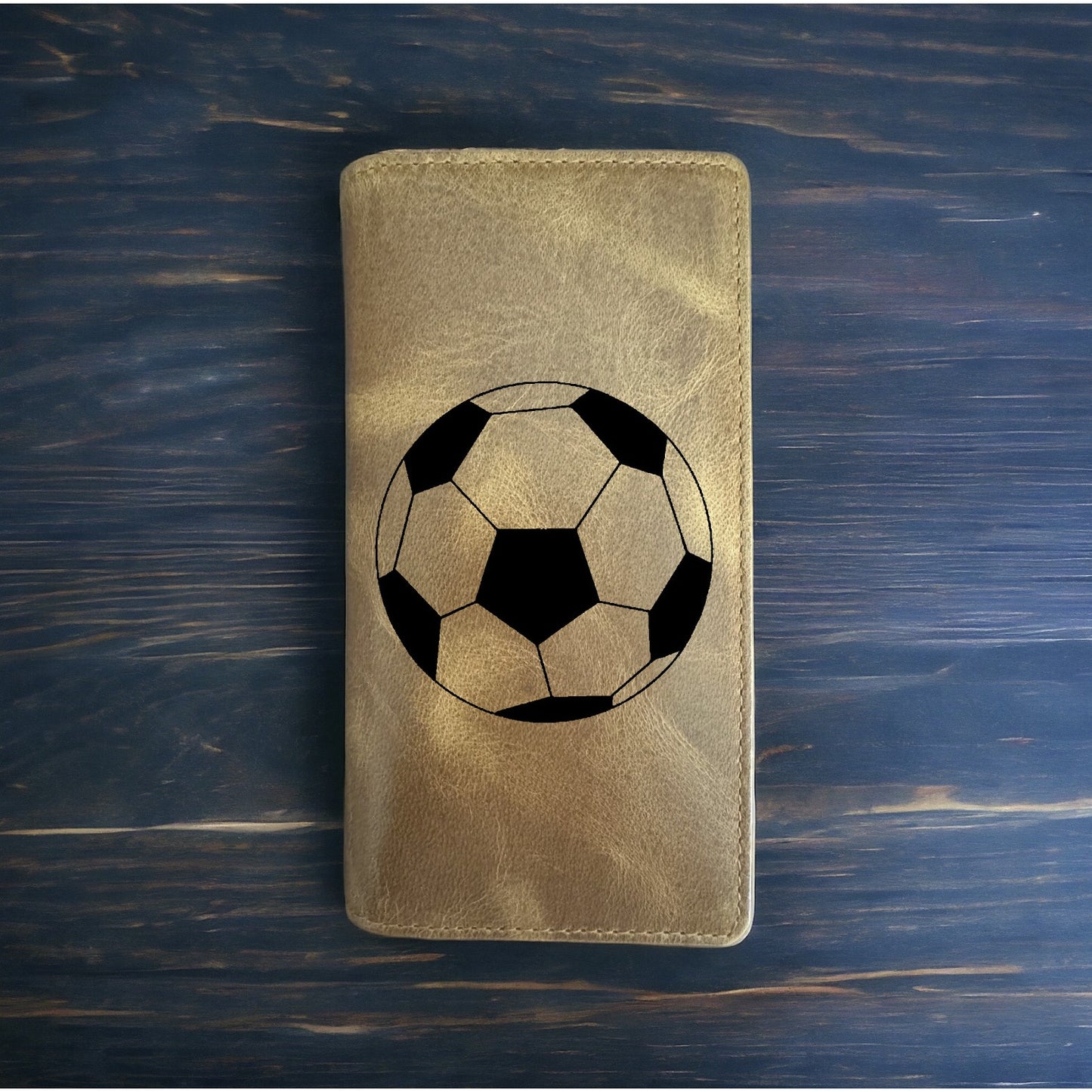 Soccer Rodeo Wallet Cowboy Western Buffalo Leather Premium Sport Ball Game NEW