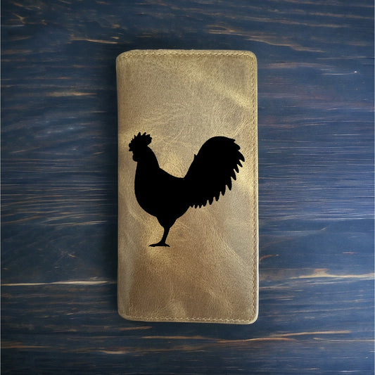 Rooster Rodeo Wallet Cowboy Western Buffalo Leather Premium Animal Farm NEW