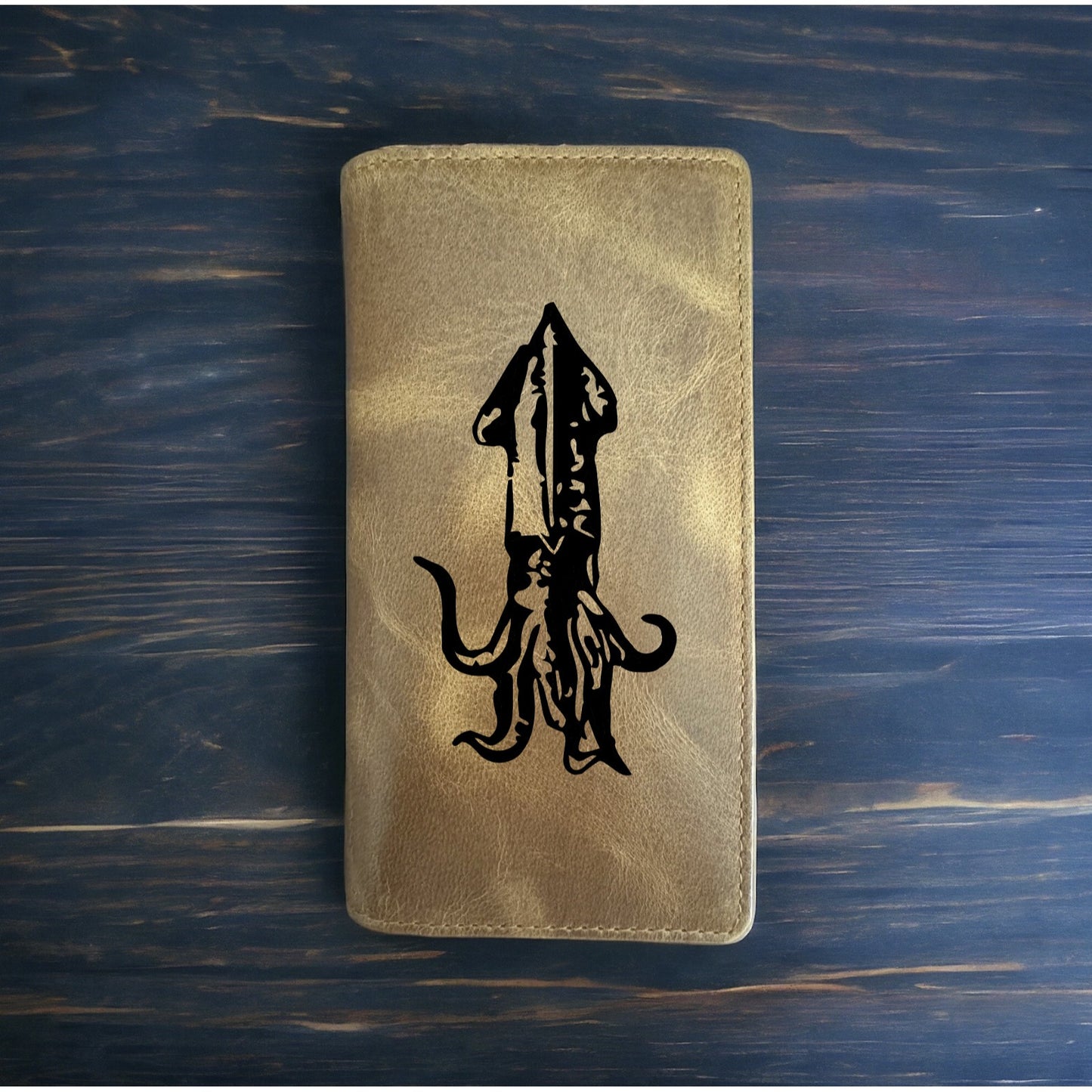 Squid Rodeo Wallet Cowboy Western Buffalo Leather Premium Animal Beach Gift NEW