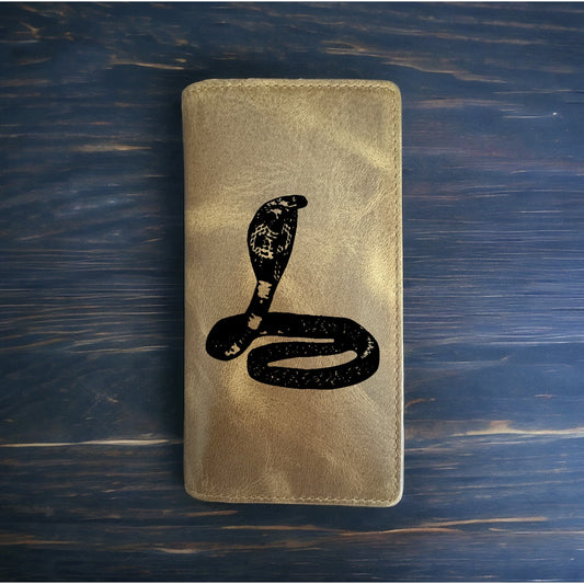 King Cobra Rodeo Wallet Cowboy Western Buffalo Leather Premium Snake Animal NEW