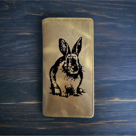 Rabbit Rodeo Wallet Cowboy Western Buffalo Leather Premium Animal Hare Wild NEW