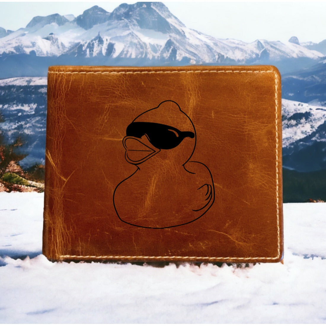 Rubber Duck Leather Wallet Bifold Premium Quality Buffalo Summer Beach NEW