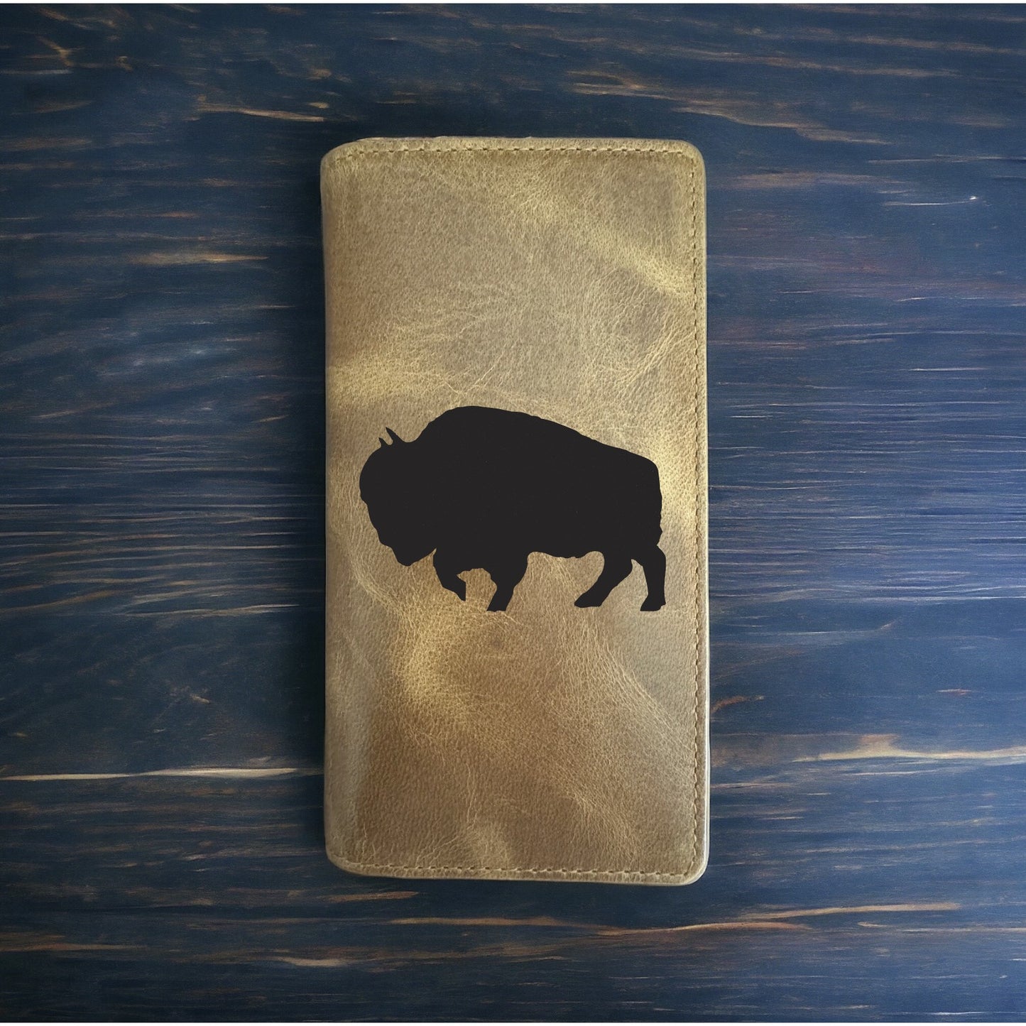 Bison Rodeo Wallet Cowboy Western Buffalo Leather Premium Animal Wildlife NEW