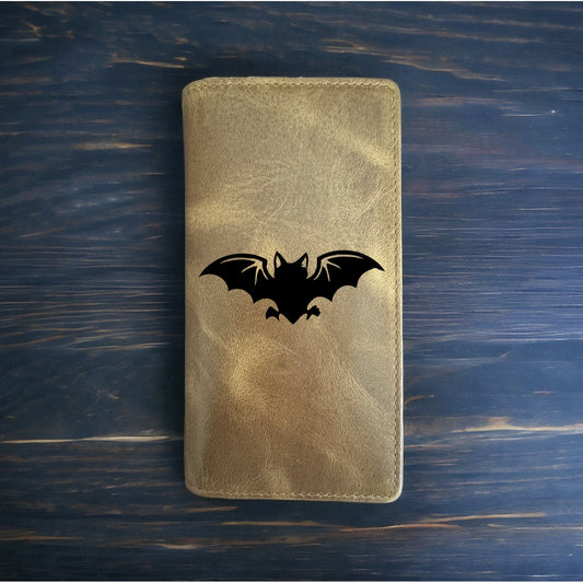 Bat Rodeo Wallet Cowboy Western Buffalo Leather Premium Animal Wild Nature NEW