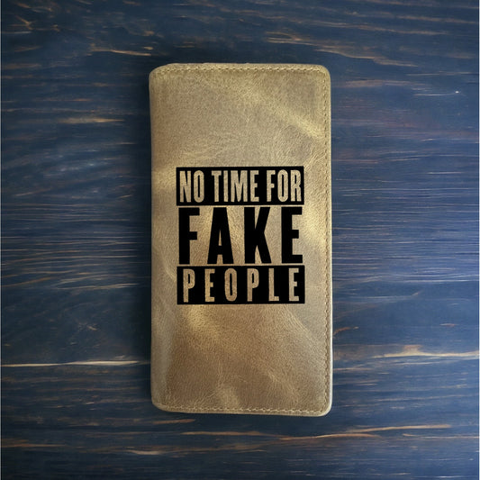 Fake People Rodeo Wallet Cowboy Western Buffalo Leather Premium Quote Life NEW