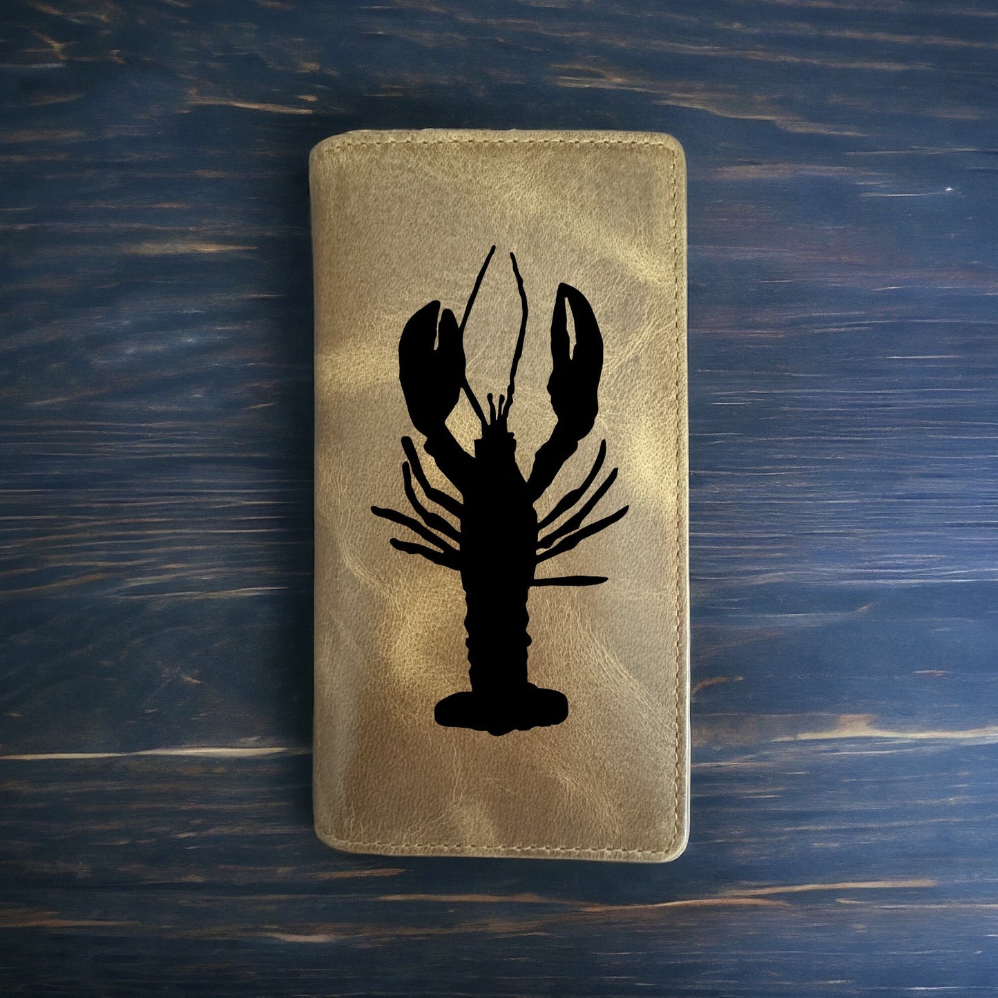 Crawfish Rodeo Wallet Cowboy Western Buffalo Leather Premium Cajun Mud Bug NEW