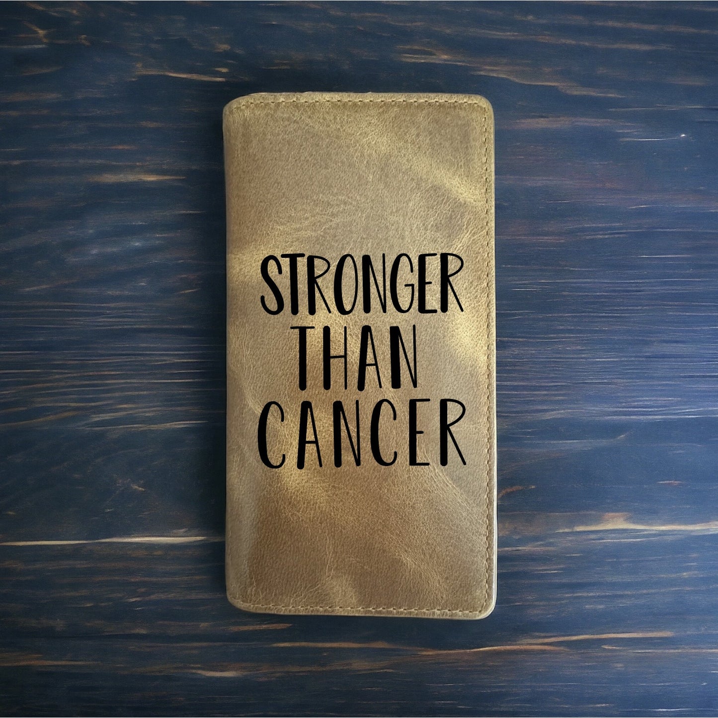 Stronger Than Cancer Rodeo Wallet Cowboy Western Buffalo Leather Premium NEW