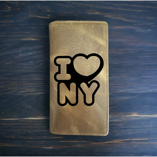 I Heart NY Rodeo Wallet Cowboy Western Buffalo Leather Premium New York City NEW