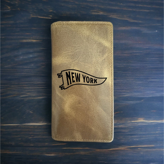 New York Rodeo Wallet Cowboy Western Buffalo Leather Premium Pennant City NEW