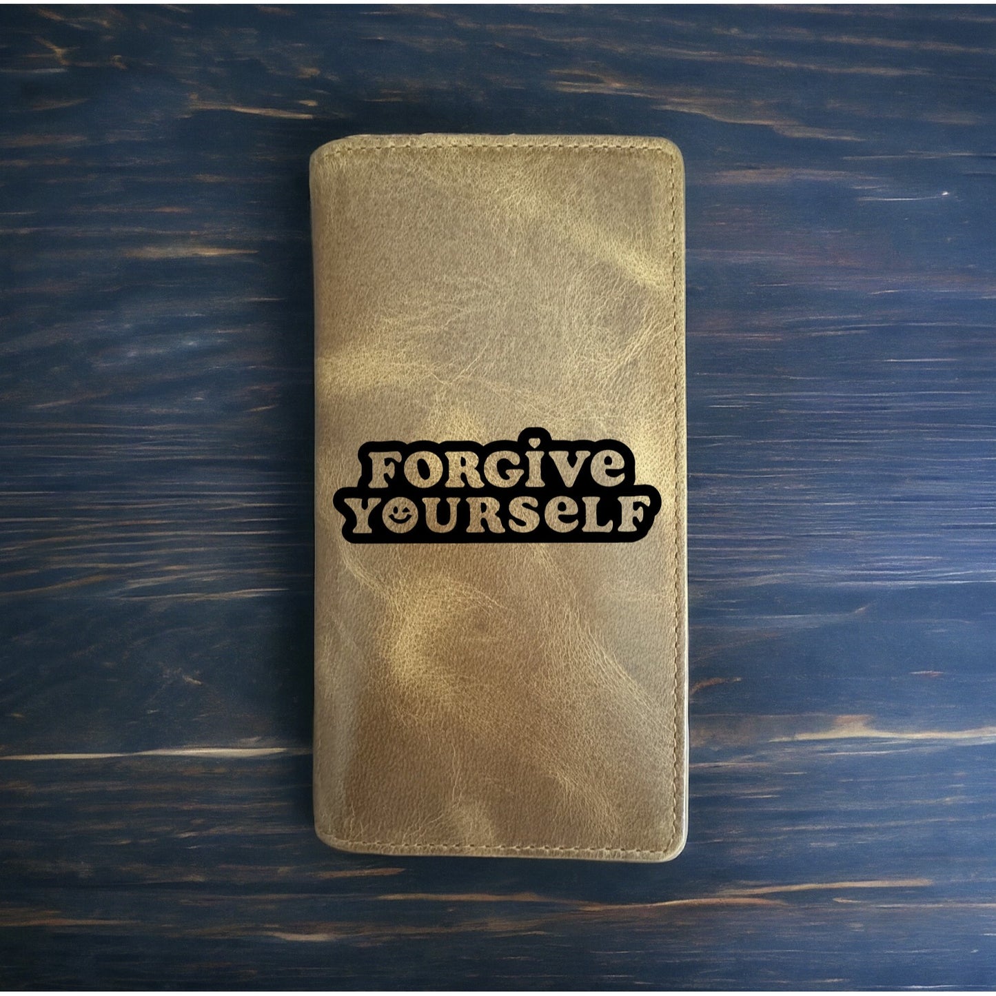 Forgive Yourself Rodeo Wallet Cowboy Western Buffalo Leather Premium Quote NEW