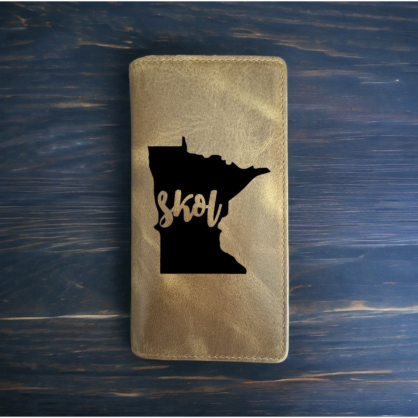 Skol Rodeo Wallet Cowboy Western Buffalo Leather Premium Minnesota NEW