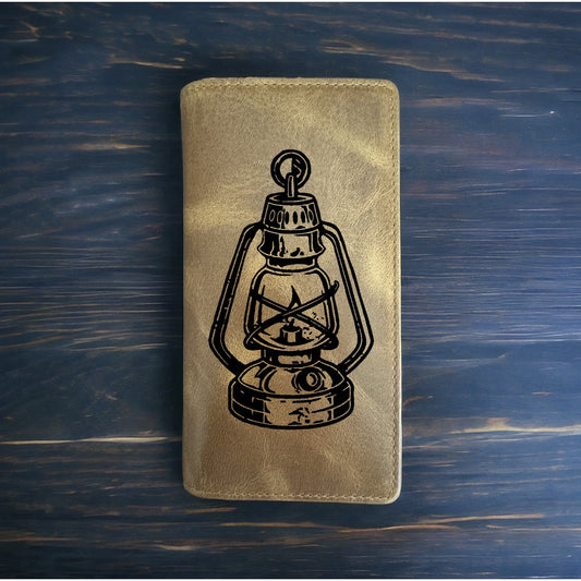 Kerosene Lamp Rodeo Wallet Cowboy Western Buffalo Leather Premium Retro NEW