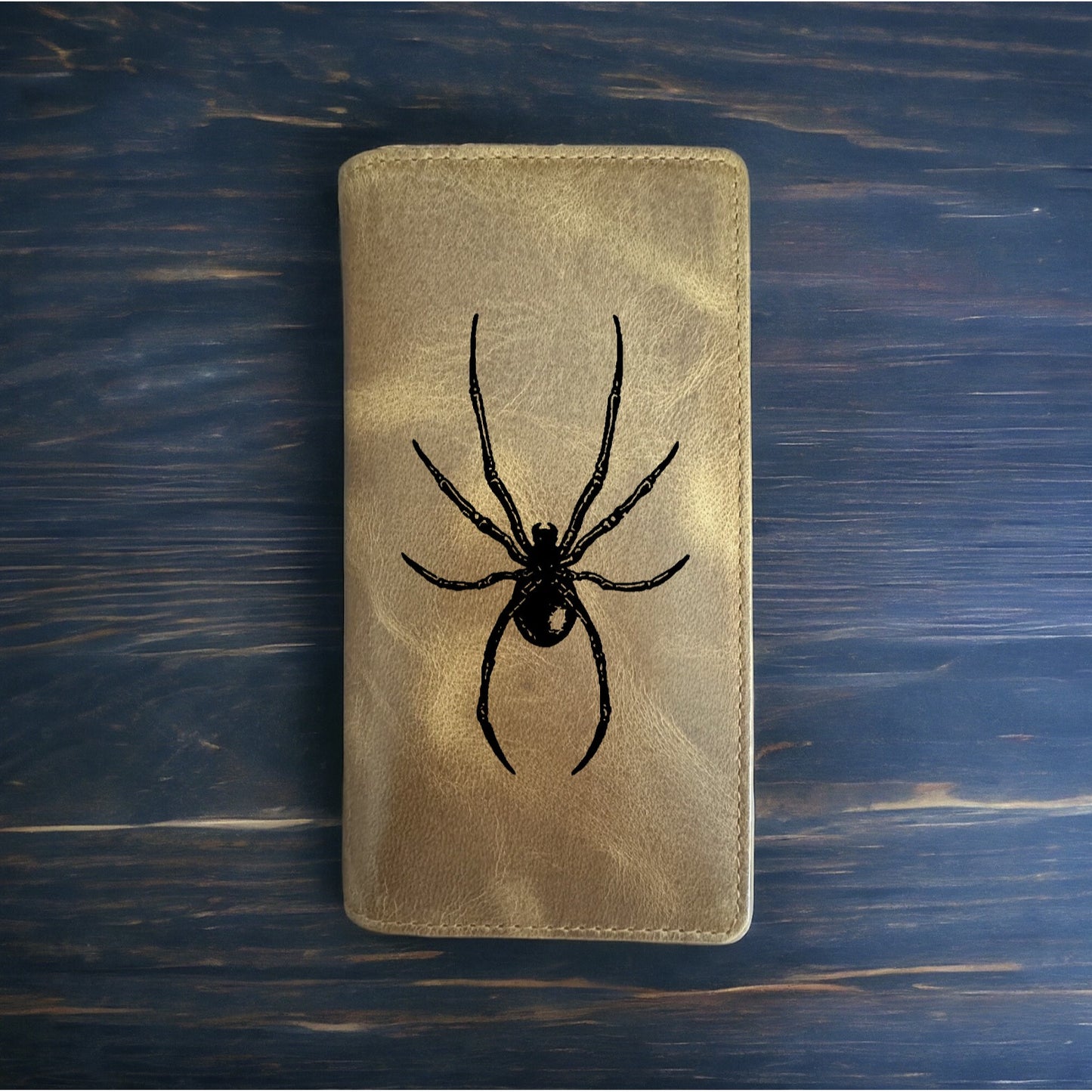 Spider Rodeo Wallet Cowboy Western Buffalo Leather Premium Scary Horror NEW