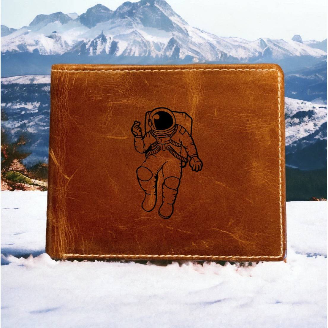 Astronaut Leather Wallet Bifold Premium Quality Buffalo Space NEW