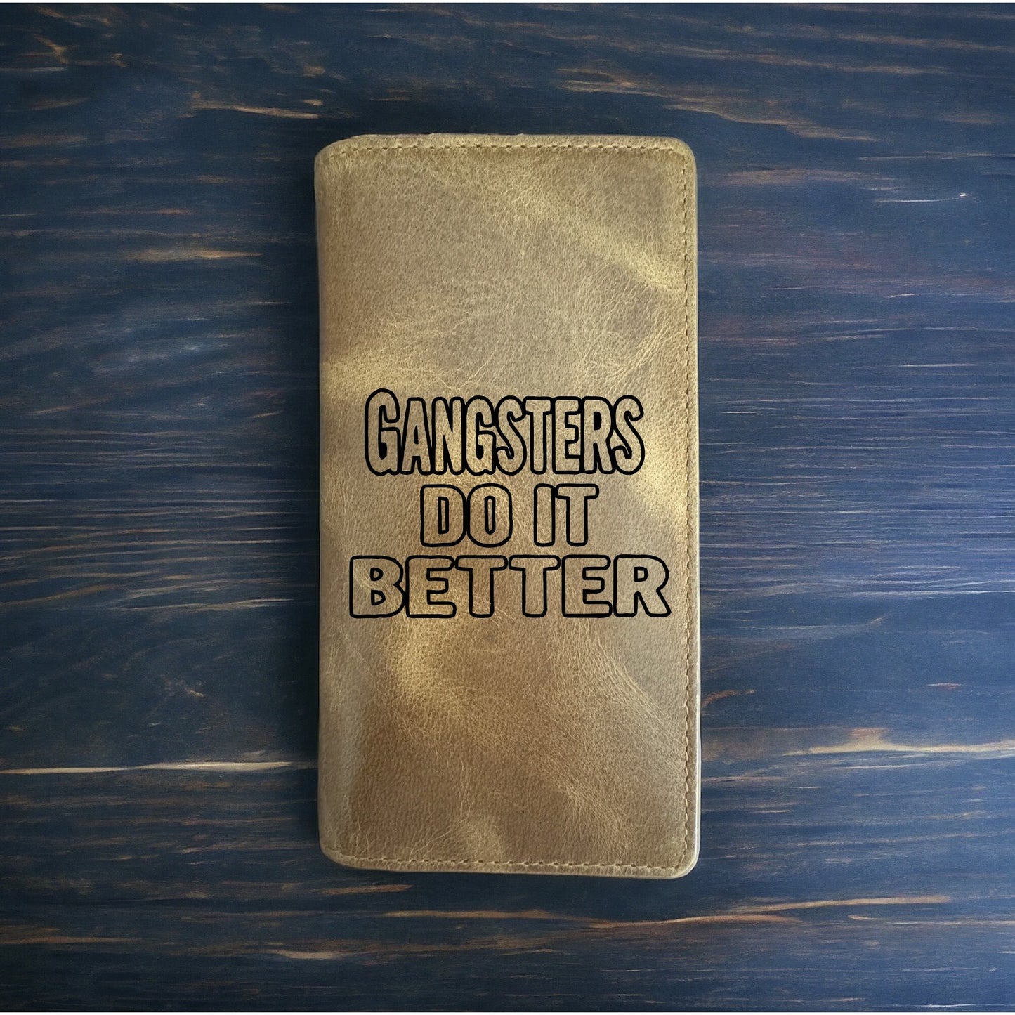 Gangster Quote Rodeo Wallet Cowboy Western Buffalo Leather Premium Movie NEW