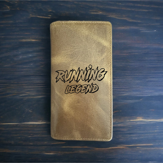 Running Legend Rodeo Wallet Cowboy Western Buffalo Leather Premium Gym NEW