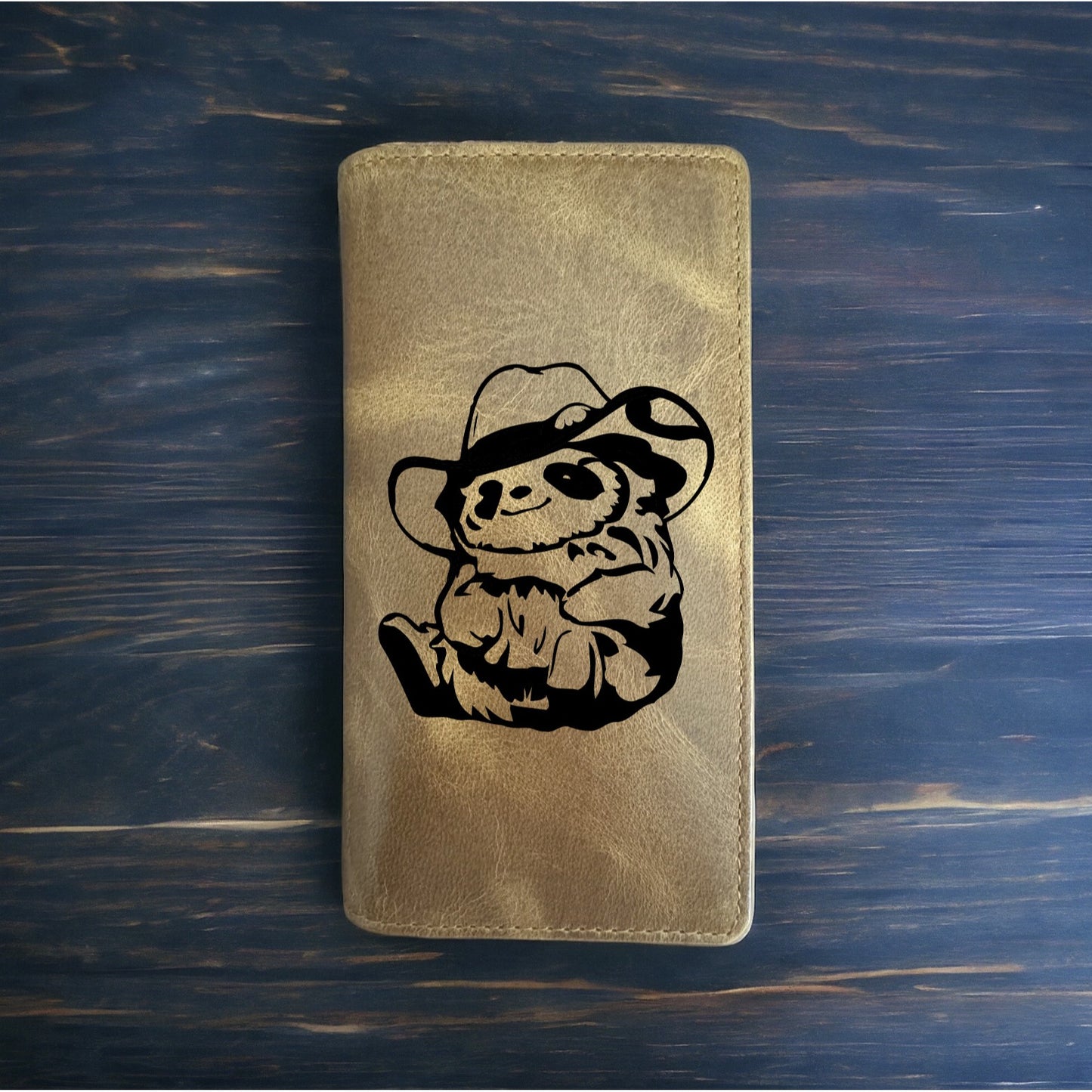 Sloth Cowboy Rodeo Wallet Cowboy Western Buffalo Leather Premium Country NEW