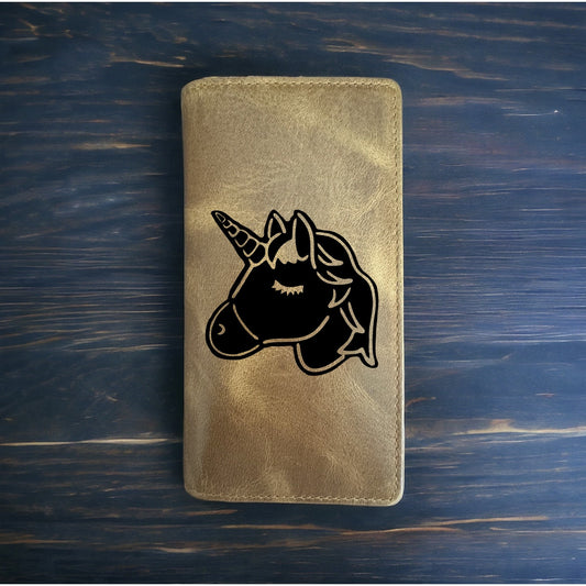 Unicorn Rodeo Wallet Cowboy Western Buffalo Leather Premium Fantasy Gift NEW