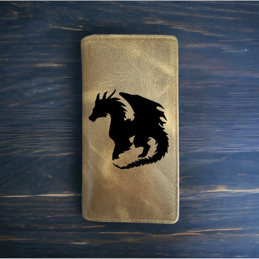 Dragon Shape Rodeo Wallet Cowboy Western Buffalo Leather Premium Fantasy NEW