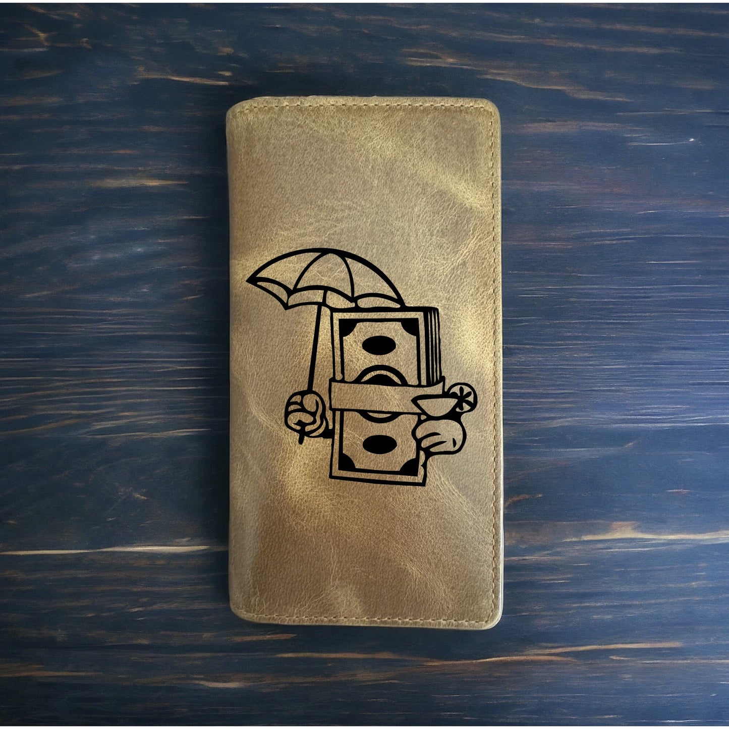 Cash Umbrella Rodeo Wallet Cowboy Western Buffalo Leather Premium Money NEW