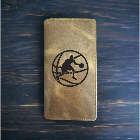 Basketball Rodeo Wallet Cowboy Western Buffalo Leather Premium Sports Game NEW