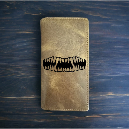 Monster Smile Rodeo Wallet Cowboy Western Buffalo Leather Premium Horror NEW