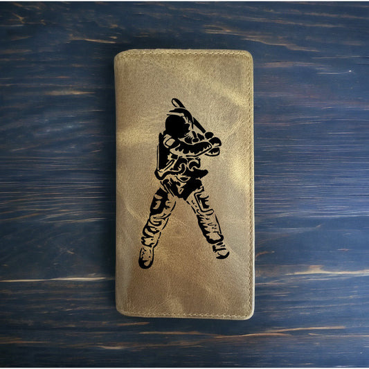 Astronaut Baseball Rodeo Wallet Cowboy Western Buffalo Leather Premium Sport NEW