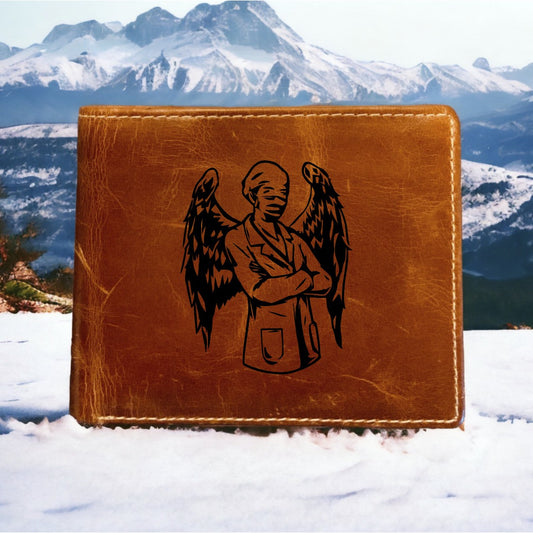 Doctor Angel Leather Wallet Bifold Premium Quality Buffalo Wings Medical NEW