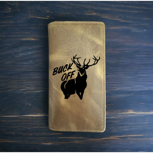 Buck Off Rodeo Wallet Cowboy Western Buffalo Leather Premium Outdoor Animal NEW