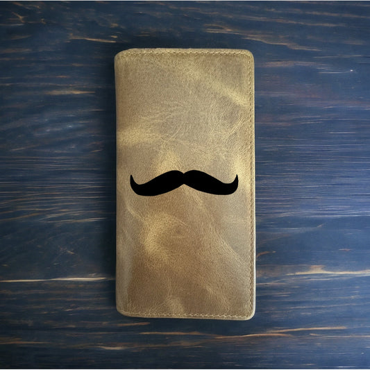 Mustache Rodeo Wallet Cowboy Western Buffalo Leather Premium Hair Fancy NEW