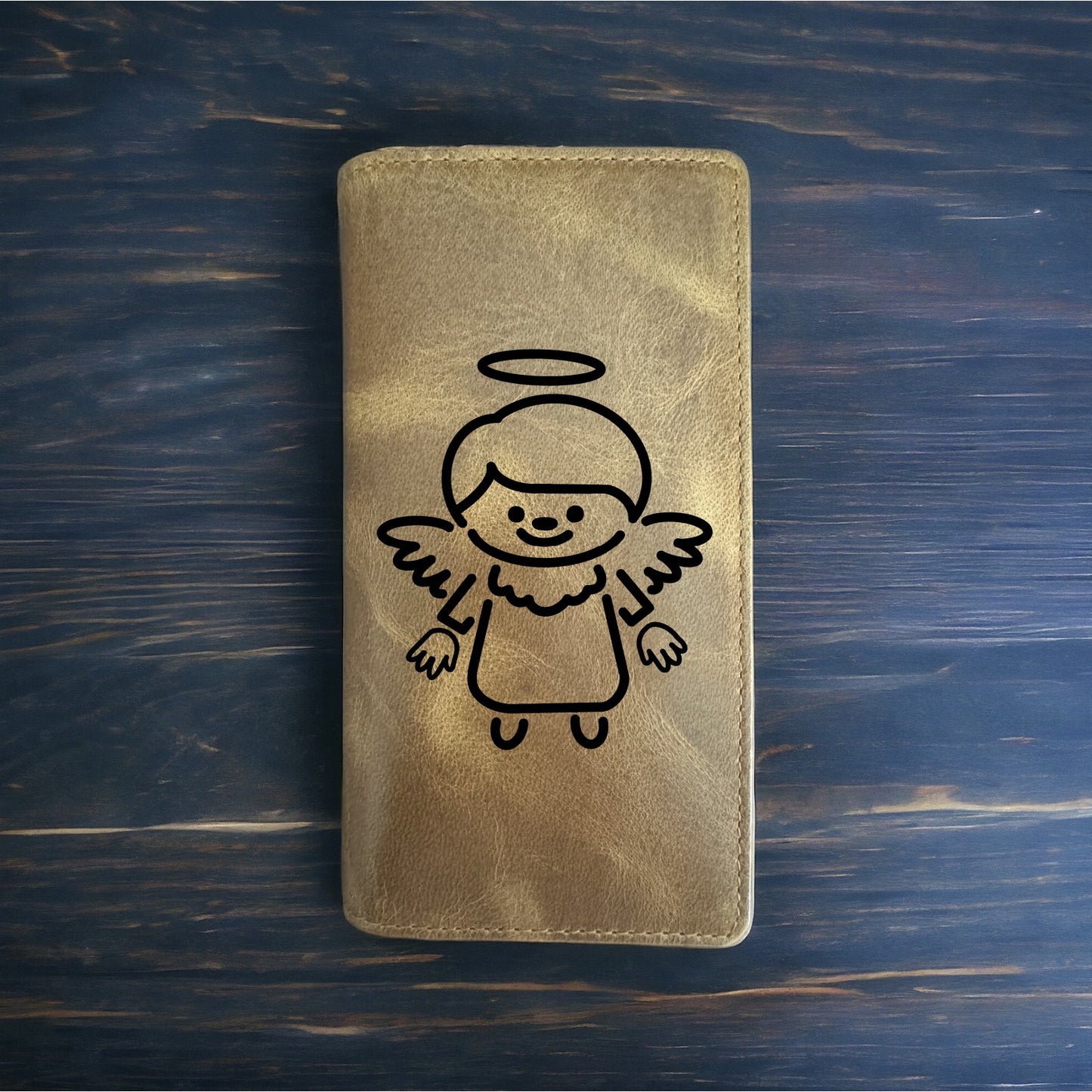 Angel Rodeo Wallet Cowboy Western Buffalo Leather Premium Child Halo Baby NEW