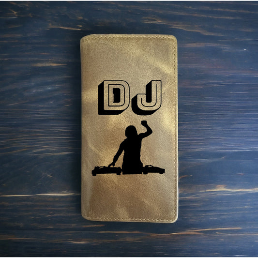 DJ Rodeo Wallet Cowboy Western Buffalo Leather Premium Music Party Club NEW