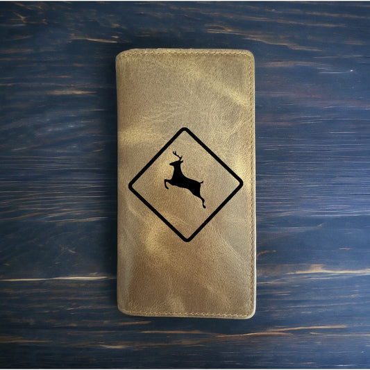 Deer Sign Rodeo Wallet Cowboy Western Buffalo Leather Premium Outdoor Buck NEW