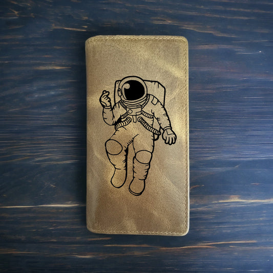 Astronaut Rodeo Wallet Cowboy Western Buffalo Leather Premium Galaxy Space NEW