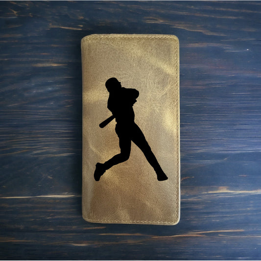 Baseball Player Rodeo Wallet Cowboy Western Buffalo Leather Premium Games NEW