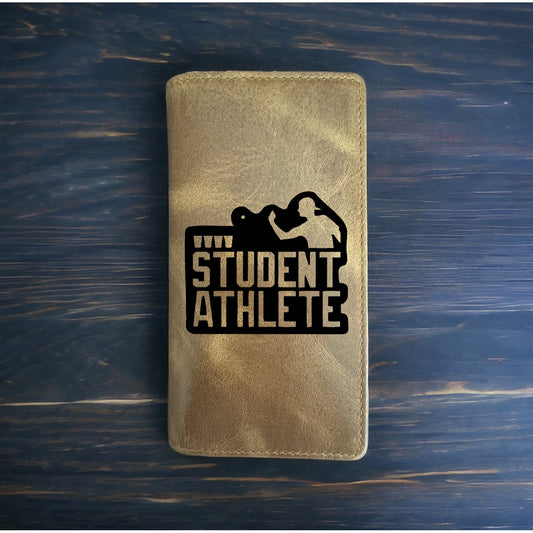 Student Athlete Rodeo Wallet Cowboy Western Buffalo Leather Premium Pong NEW